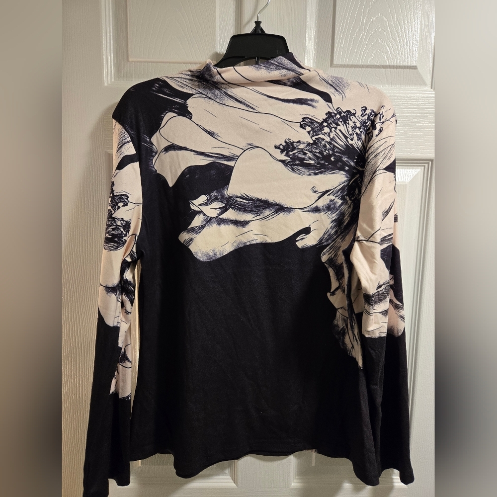 Womens STYLEWE Black and Cream Elegant Top - Picture 2 of 4